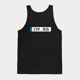 Cyprus car license plate Tank Top